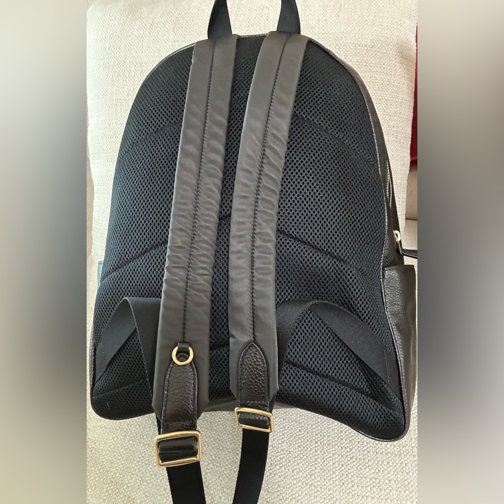 Coach EUC Black Leather Court Backpack with Gold Accents - Picture 7 of 16